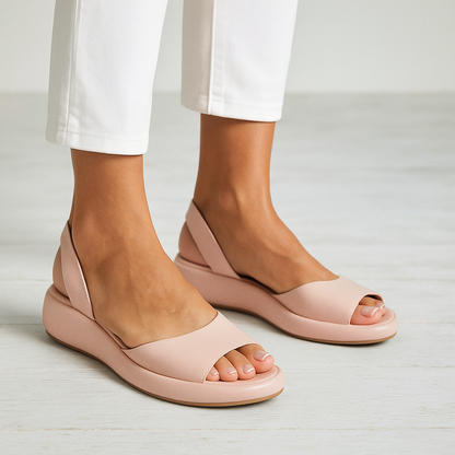 Ramune Platform Open Toe Slingback Sandals
