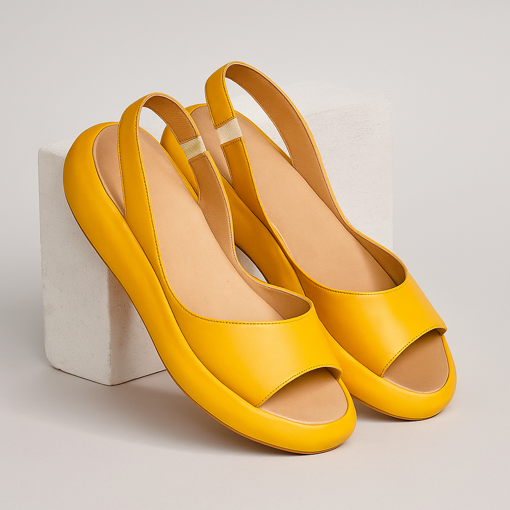 Ramune Platform Open Toe Slingback Sandals