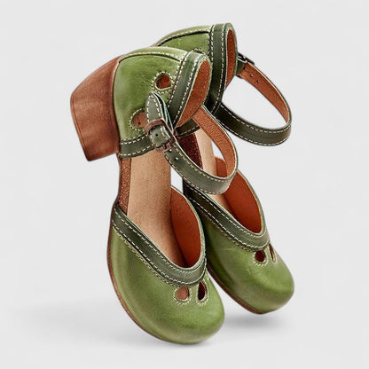 Sophronia Ankle Strap Block Heel Sandals