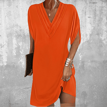 Chunehilde V-Neck Wrap Midi Dress