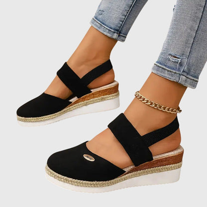 Jausserande Slingback Platform Espadrille Sandals