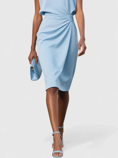 Fremberge Sleeveless Wrap Midi Dress