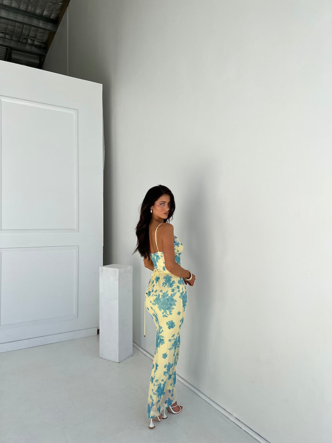 Berengaria Floral Wedding Guest Maxi Dress with Camisole