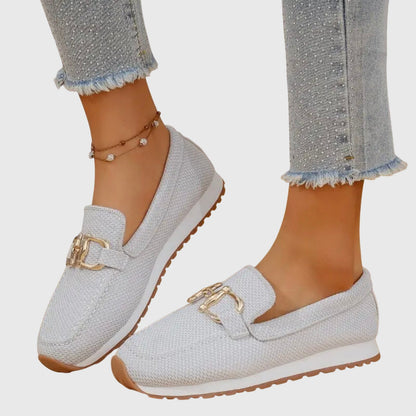 Wivine Woven Loafers with Metal Hardware