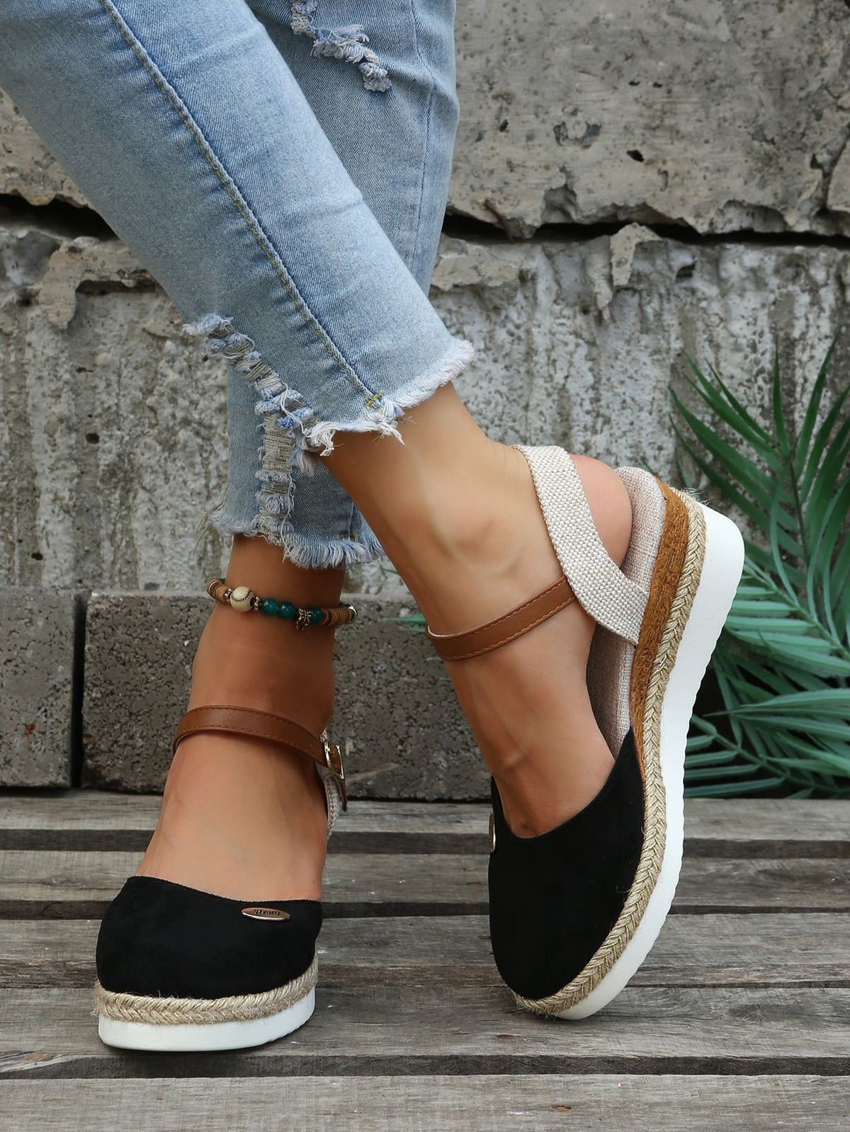 Solveig Platform Ankle Strap Espadrille Sandals