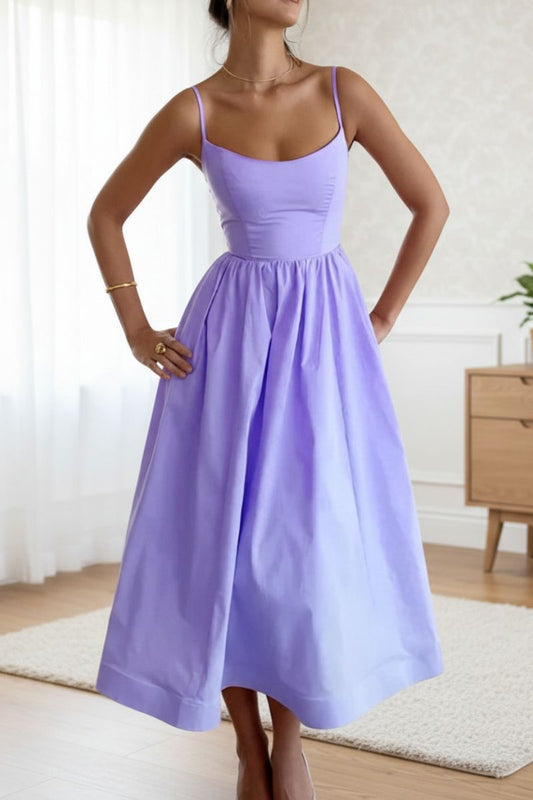 Myrrhine Sleeveless A-Line Midi Dress