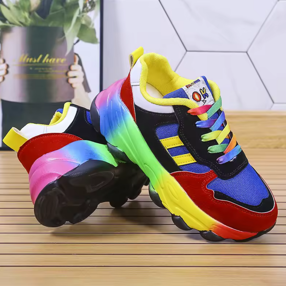 Tellervo Neon Chunky Platform Sneakers
