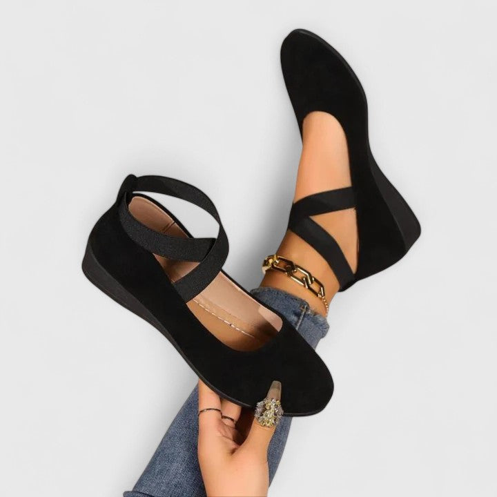 Judicaelle Ankle Strap Platform Wedge Shoes