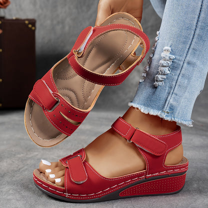 Fidelma Platform Wedge Sandals with Open Toe