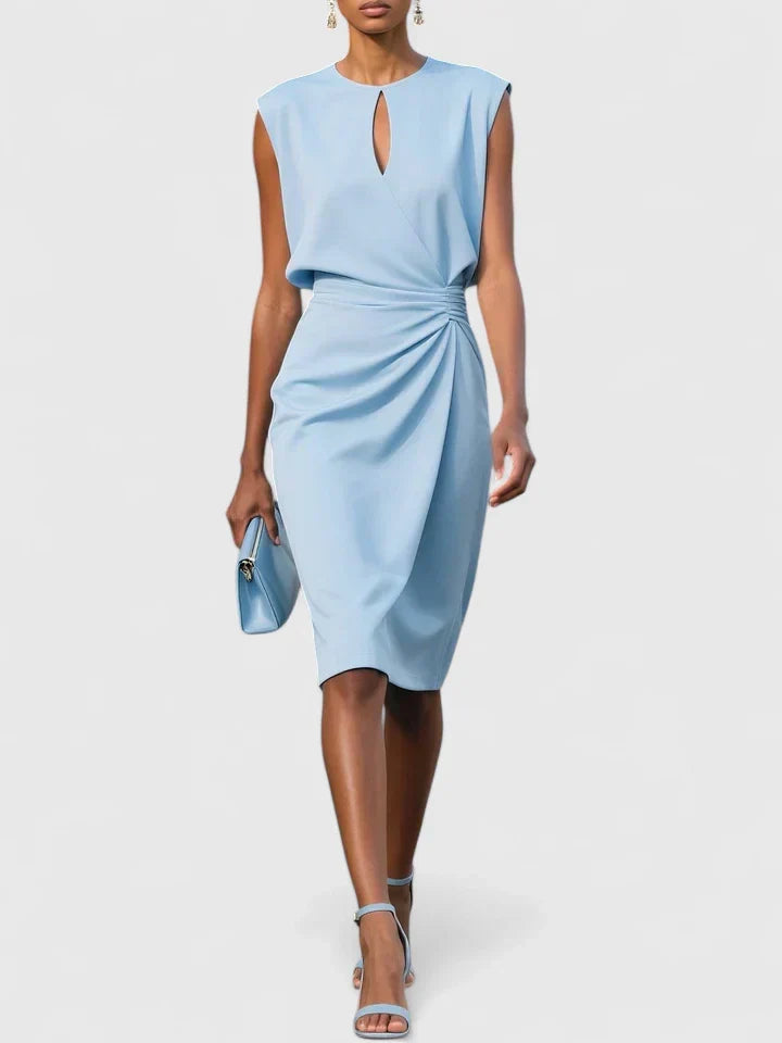 Fremberge Sleeveless Wrap Midi Dress