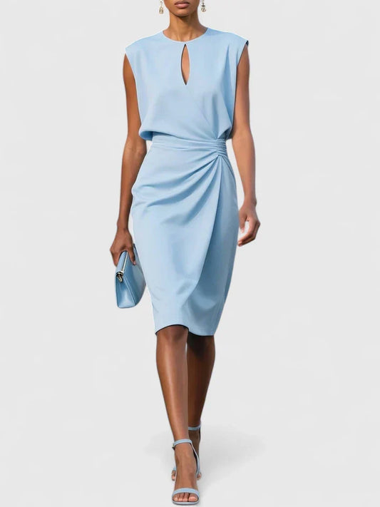 Fremberge Sleeveless Wrap Midi Dress
