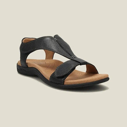 Haremburge Open Toe Velcro Strap Sandals