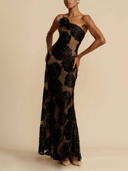 Zanetta Floral Wedding Guest Strapless Maxi Dress