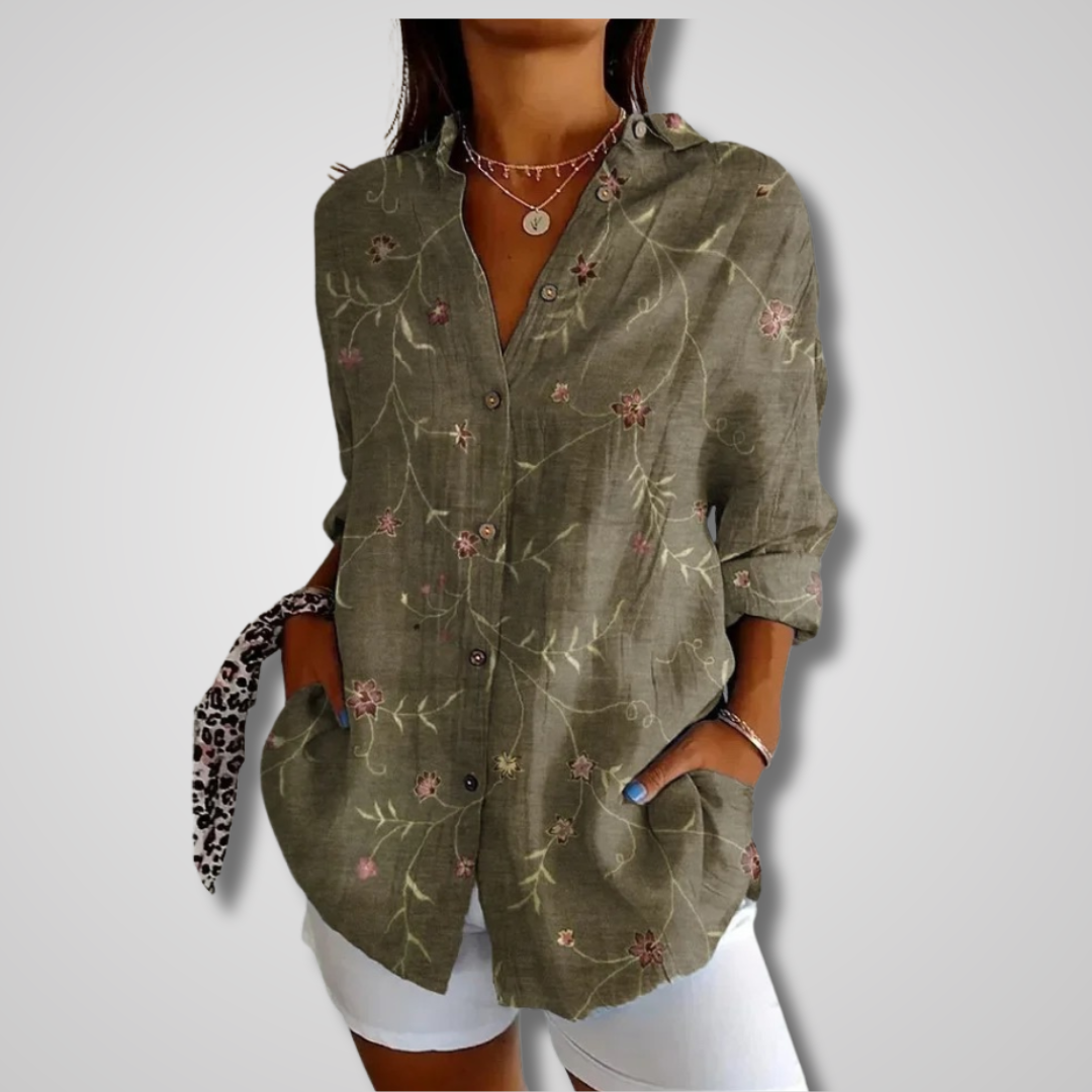 Briallen Vintage Relaxed Floral Shirt