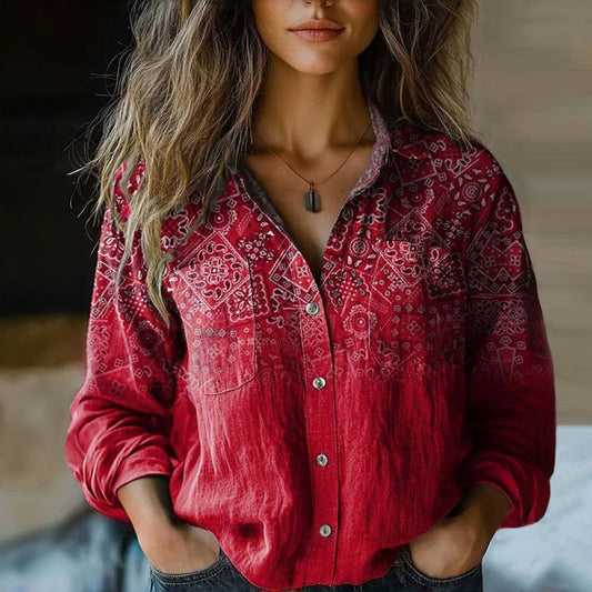 Ratnavati Button-Down Bohemian Blouse