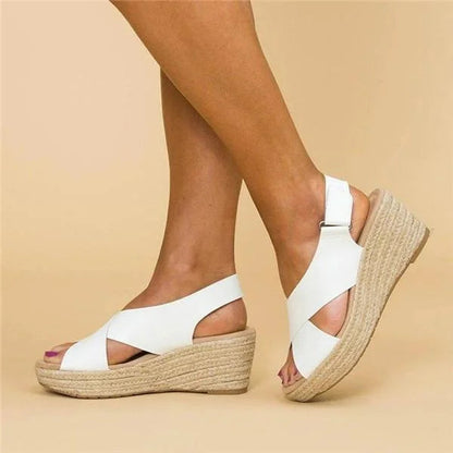 Aslaug Platform Open Toe Espadrille Sandals