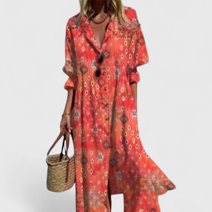 Lexa | Button-Down Maxi Shirt Dress for Women