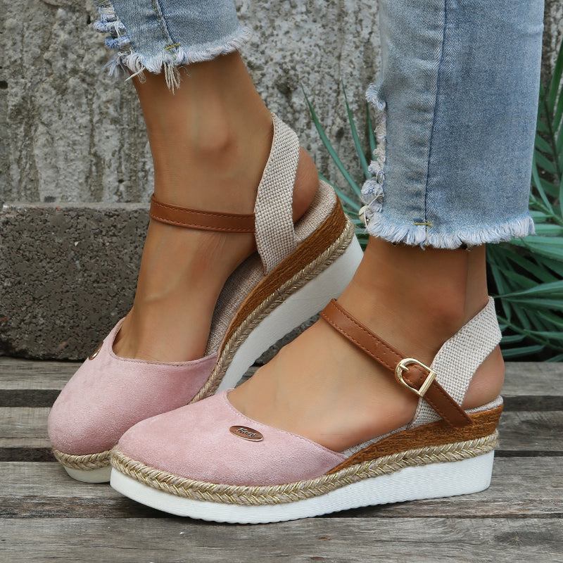 Solveig Platform Ankle Strap Espadrille Sandals