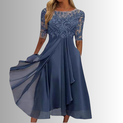 Smeralda Lace A-Line Midi Dress