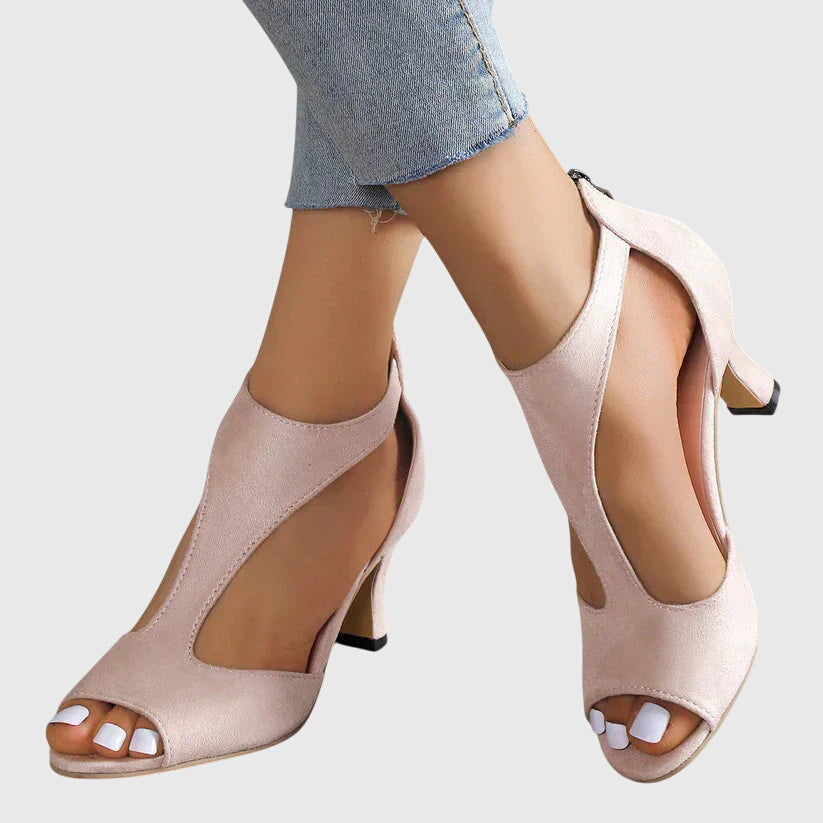Teresinha Block Heel Sandals with Open Toe