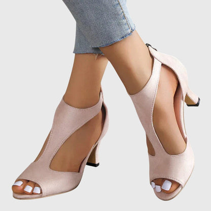 Teresinha Block Heel Sandals with Open Toe