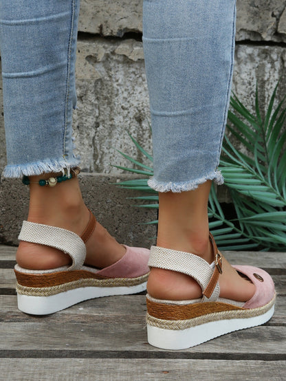 Solveig Platform Ankle Strap Espadrille Sandals