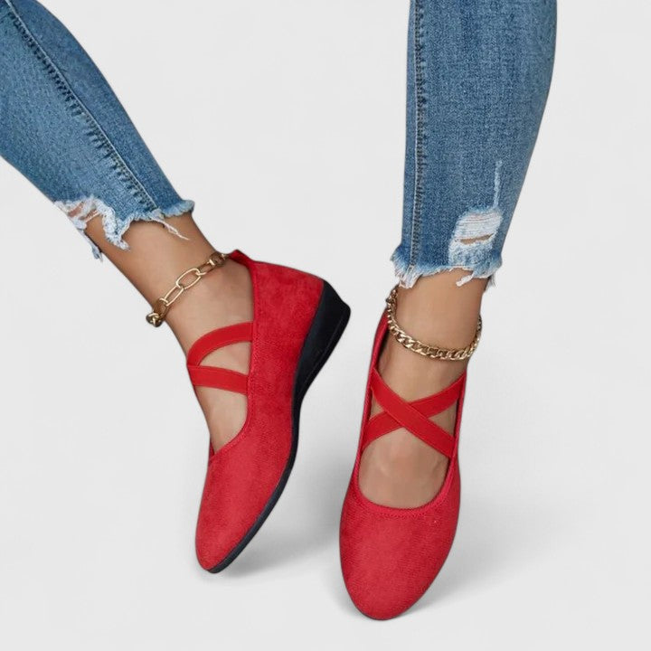 Judicaelle Ankle Strap Platform Wedge Shoes