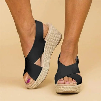 Aslaug Platform Open Toe Espadrille Sandals