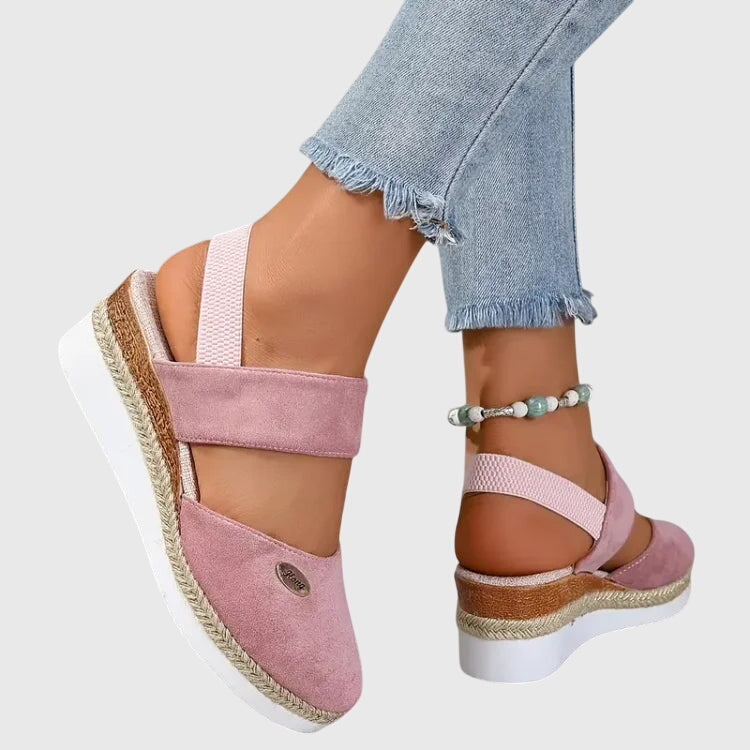 Jausserande Slingback Platform Espadrille Sandals