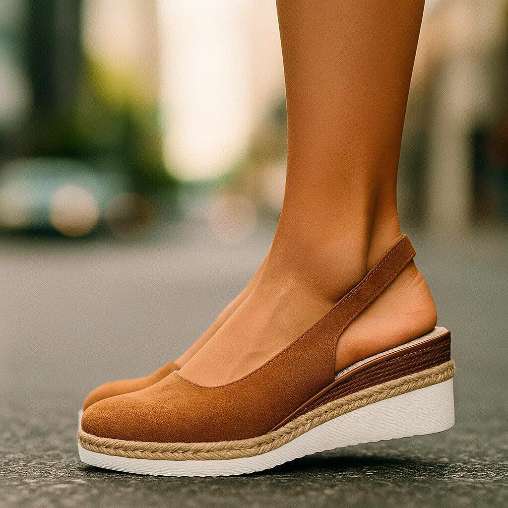 Caoimhe Platform Slingback Wedge Heels