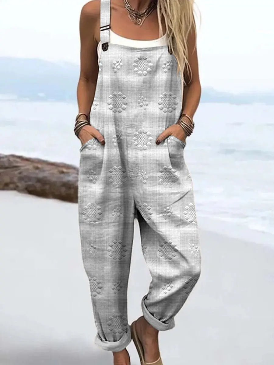 Eustachie Relaxed Fit Patterned Jumpsuit