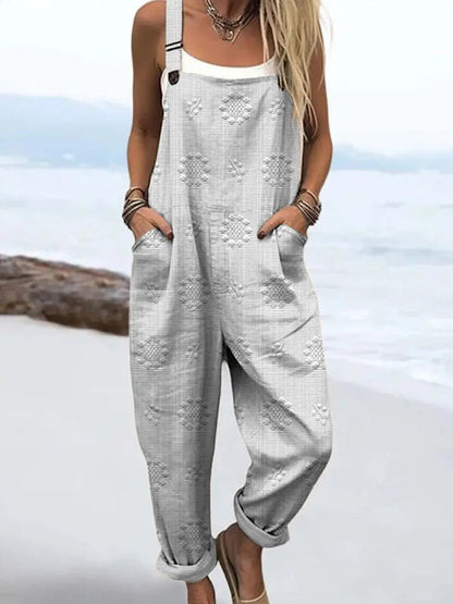 Eustachie Relaxed Fit Patterned Jumpsuit