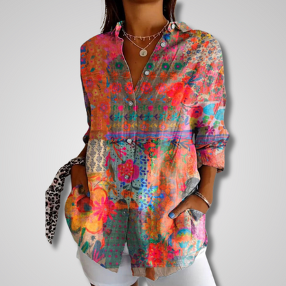 Briallen Vintage Relaxed Floral Shirt