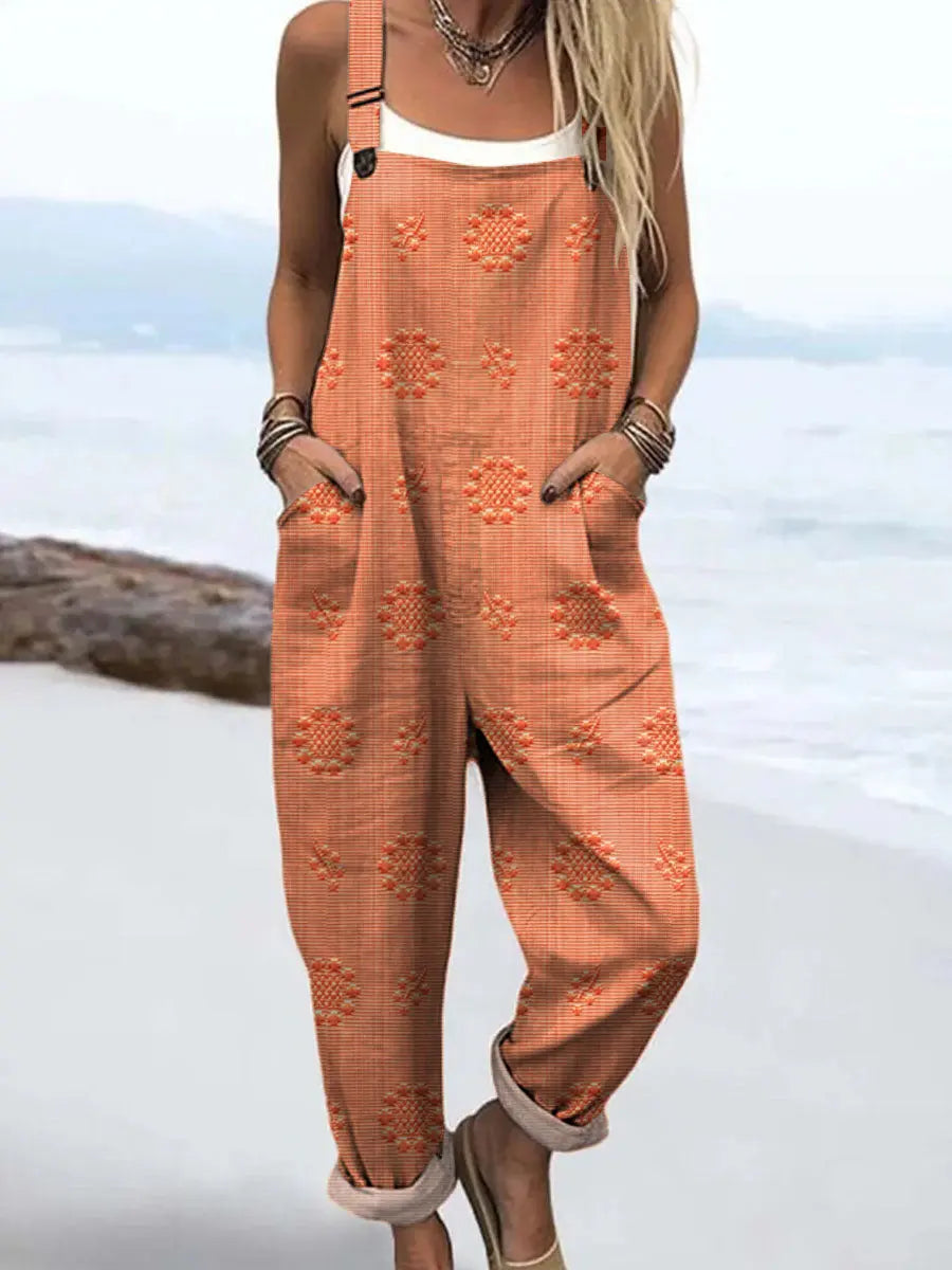 Eustachie Relaxed Fit Patterned Jumpsuit