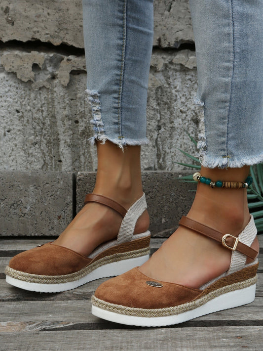 Solveig Platform Ankle Strap Espadrille Sandals