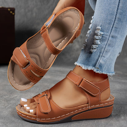 Fidelma Platform Wedge Sandals with Open Toe