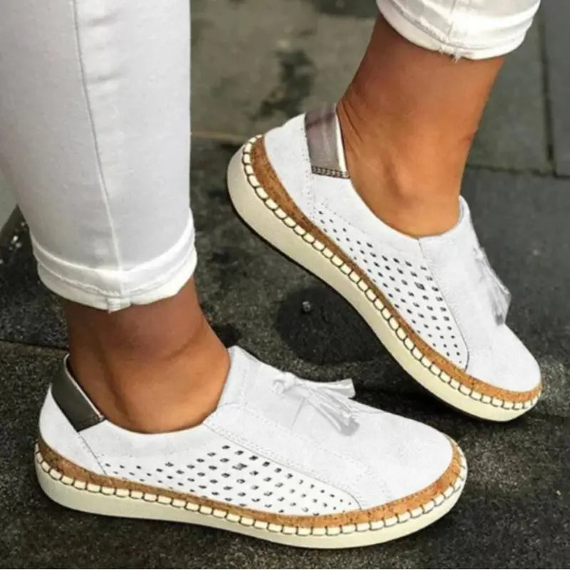 Beatrisse Perforated Slip-On Loafers