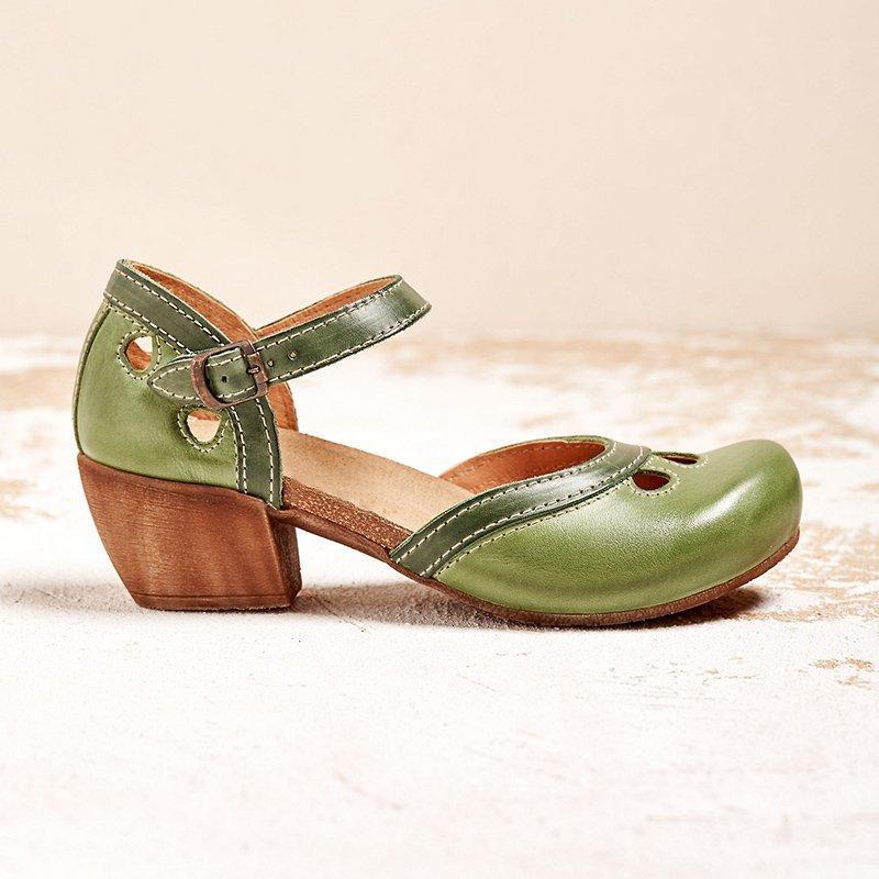 Eirene Ankle Strap Mary Jane Flats