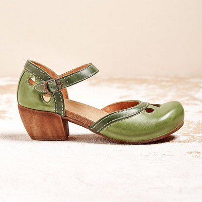 Eirene Ankle Strap Mary Jane Flats