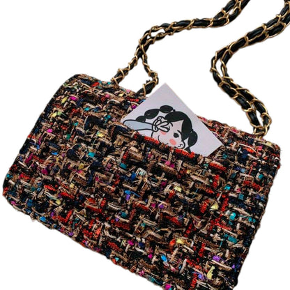 Setareh Tweed Chain Shoulder Bag