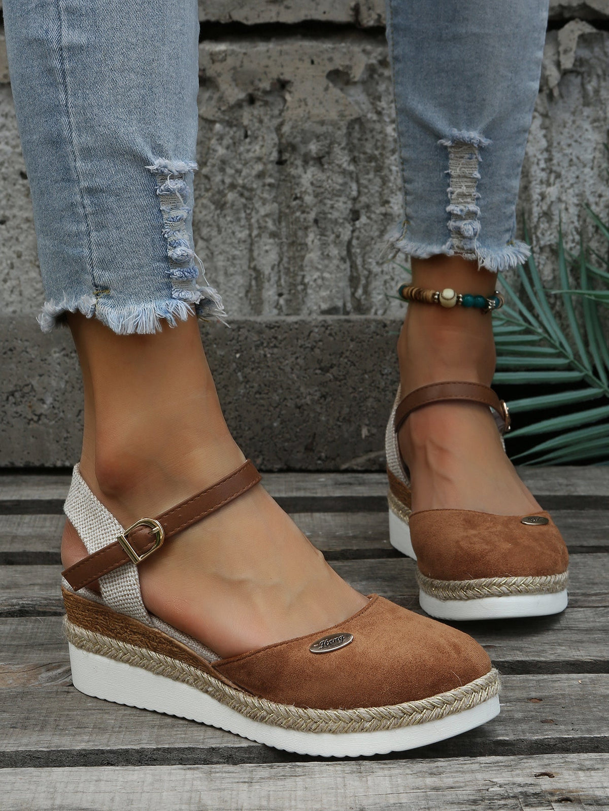 Solveig Platform Ankle Strap Espadrille Sandals