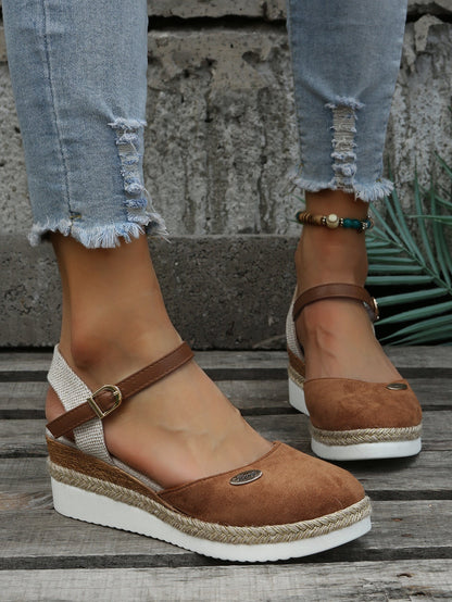 Solveig Platform Ankle Strap Espadrille Sandals