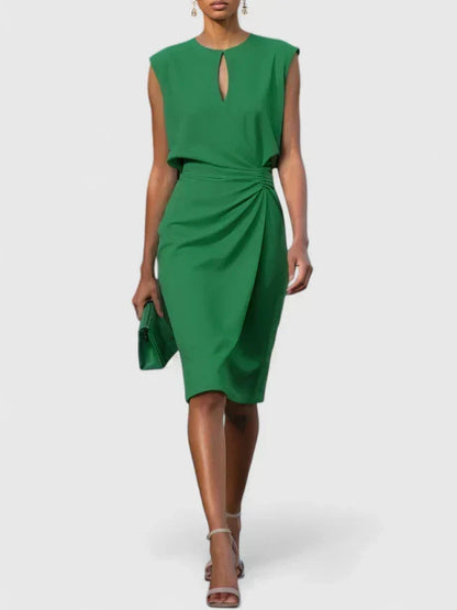 Fremberge Sleeveless Wrap Midi Dress