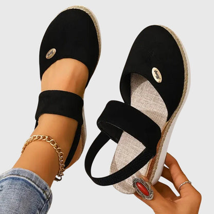 Jausserande Slingback Platform Espadrille Sandals
