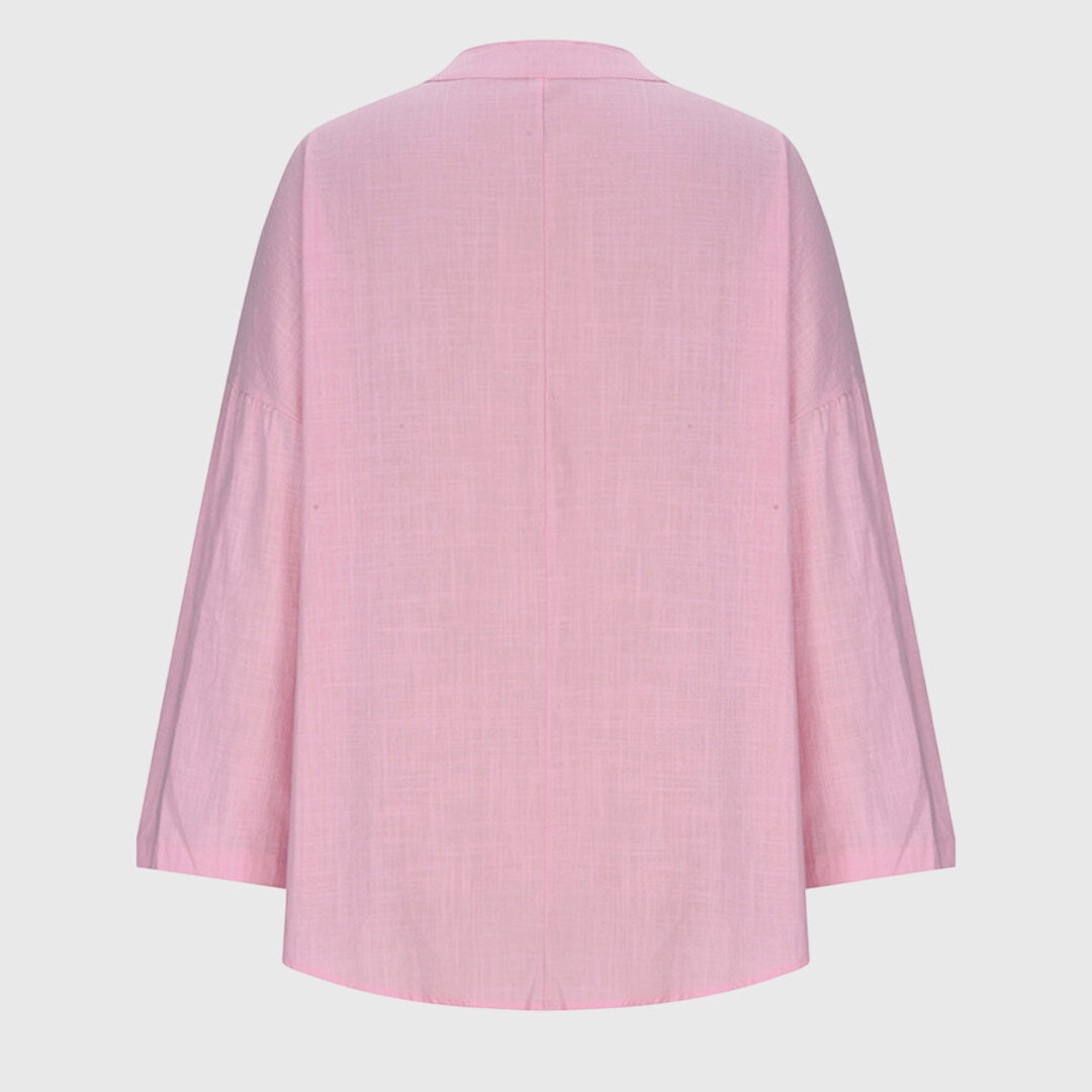Xiomara Tunic Shirt with V-Neck and Long Sleeves