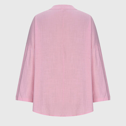 Xiomara Tunic Shirt with V-Neck and Long Sleeves
