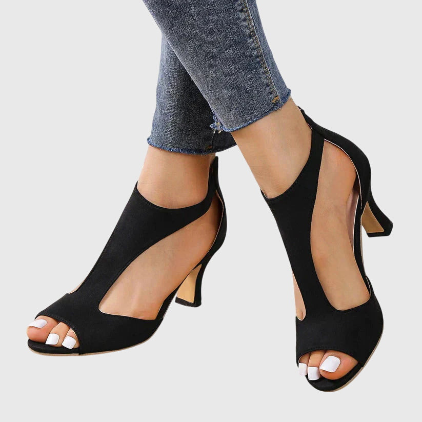 Teresinha Block Heel Sandals with Open Toe