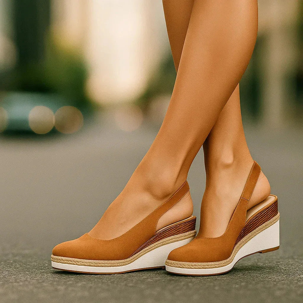 Caoimhe Platform Slingback Wedge Heels