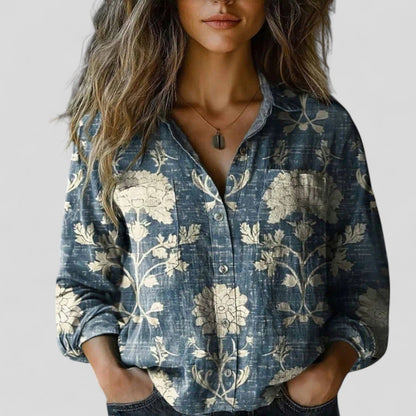 Kalina | Button-Down Floral Shirt for Women