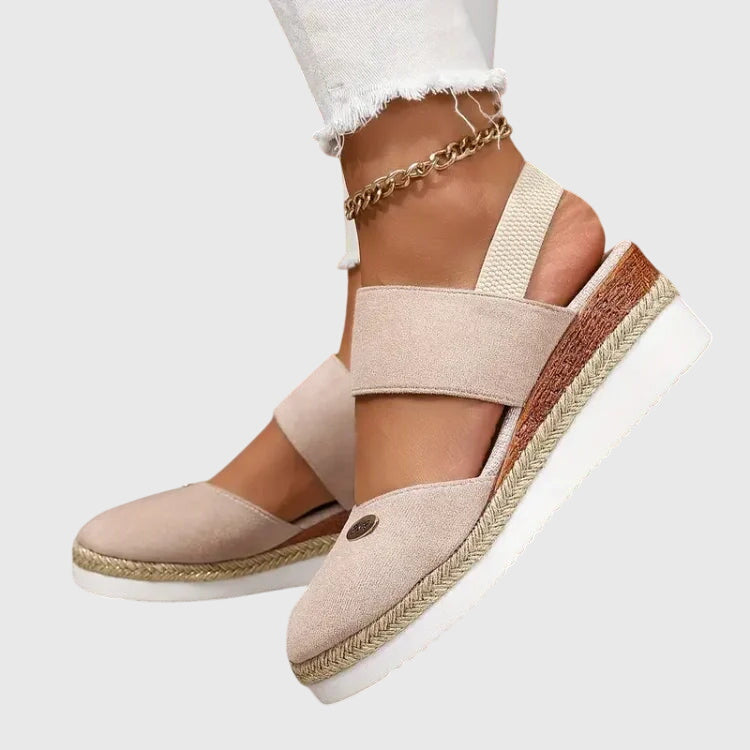 Jausserande Slingback Platform Espadrille Sandals